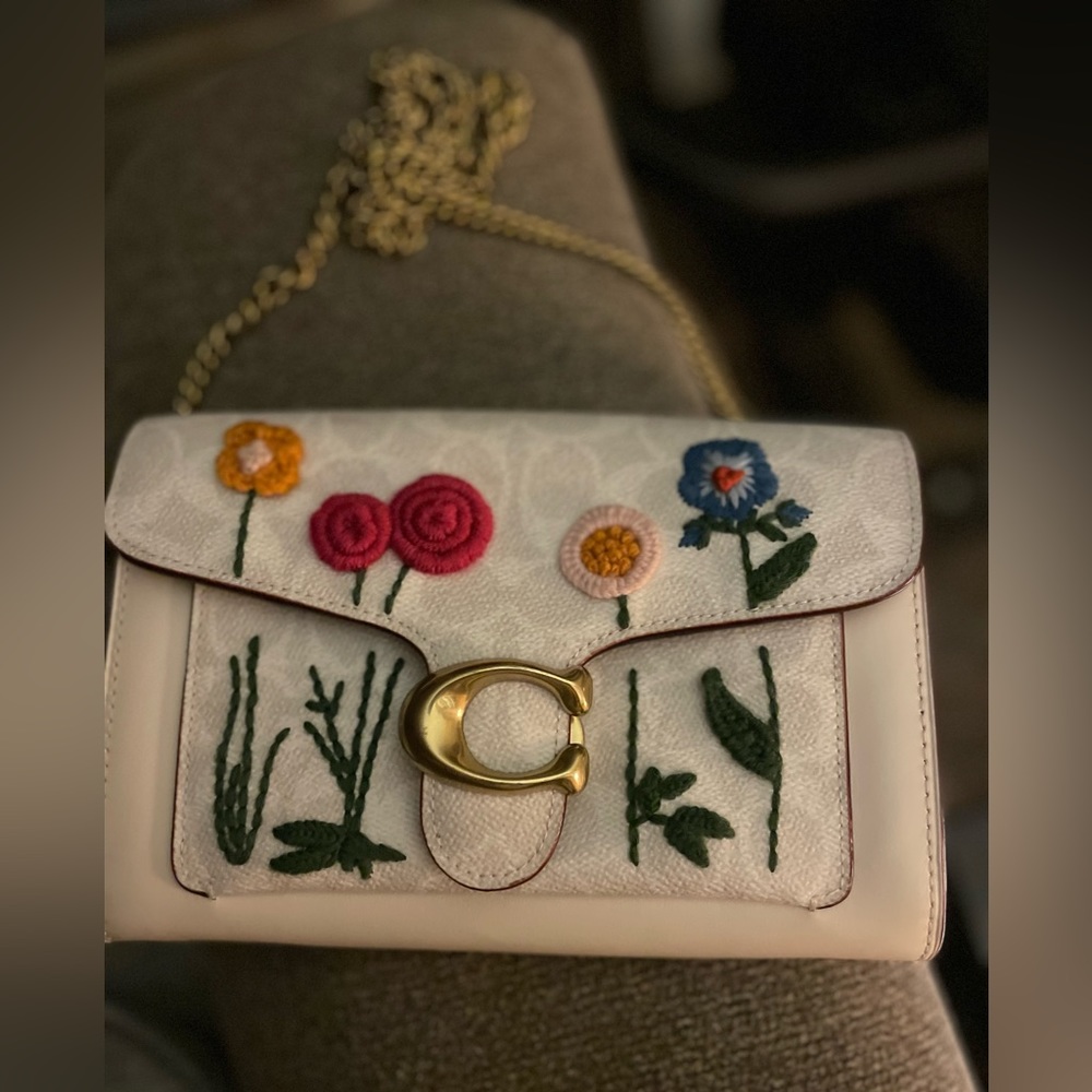 Embroidered Coach Tabby Clutch - only used once